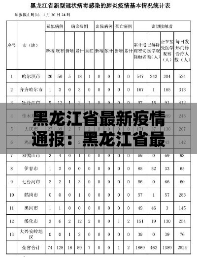 黑龙江省最新疫情通报：黑龙江省最新消息今天