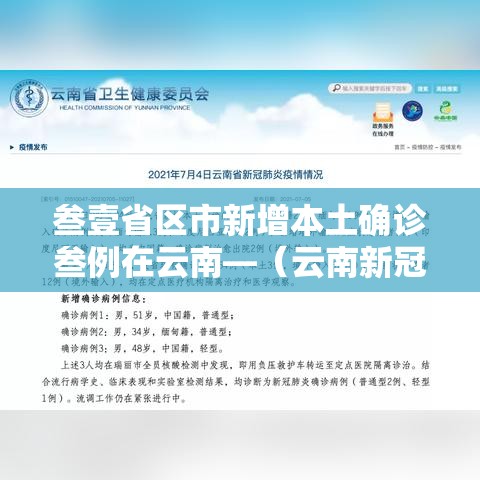 叁壹省区市新增本土确诊叁例在云南—(云南新冠最新消息今天) 叁壹省区市新增本土确诊叁例在云南—(云南新冠最新消息今天)