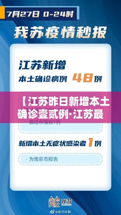 【江苏昨日新增本土确诊壹贰例·江苏最新病情】 【江苏昨日新增本土确诊壹贰例·江苏最新病情】