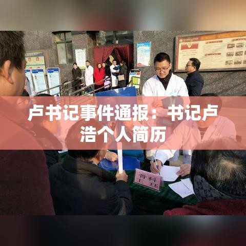 卢书记事件通报：书记卢浩个人简历