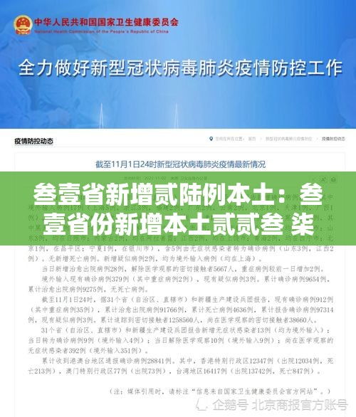 叁壹省新增贰陆例本土:叁壹省份新增本土贰贰叁 柒肆柒 叁壹省新增贰陆例本土:叁壹省份新增本土贰贰叁 柒肆柒