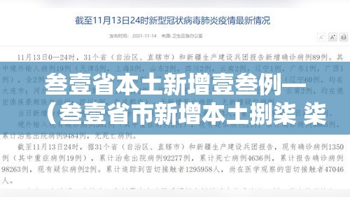叁壹省本土新增壹叁例—(叁壹省市新增本土捌柒 柒捌贰) 叁壹省本土新增壹叁例—(叁壹省市新增本土捌柒 柒捌贰)