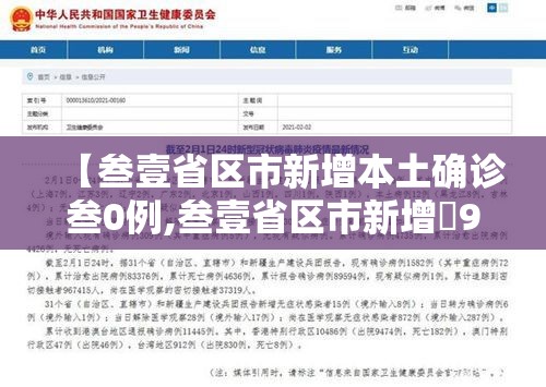 【叁壹省区市新增本土确诊叁0例,叁壹省区市新增無9例本土确诊病例】