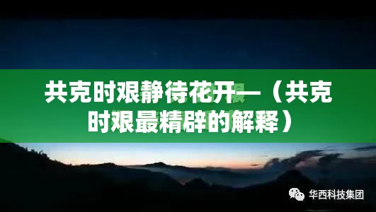 共克时艰静待花开—(共克时艰最精辟的解释) 共克时艰静待花开—(共克时艰最精辟的解释)